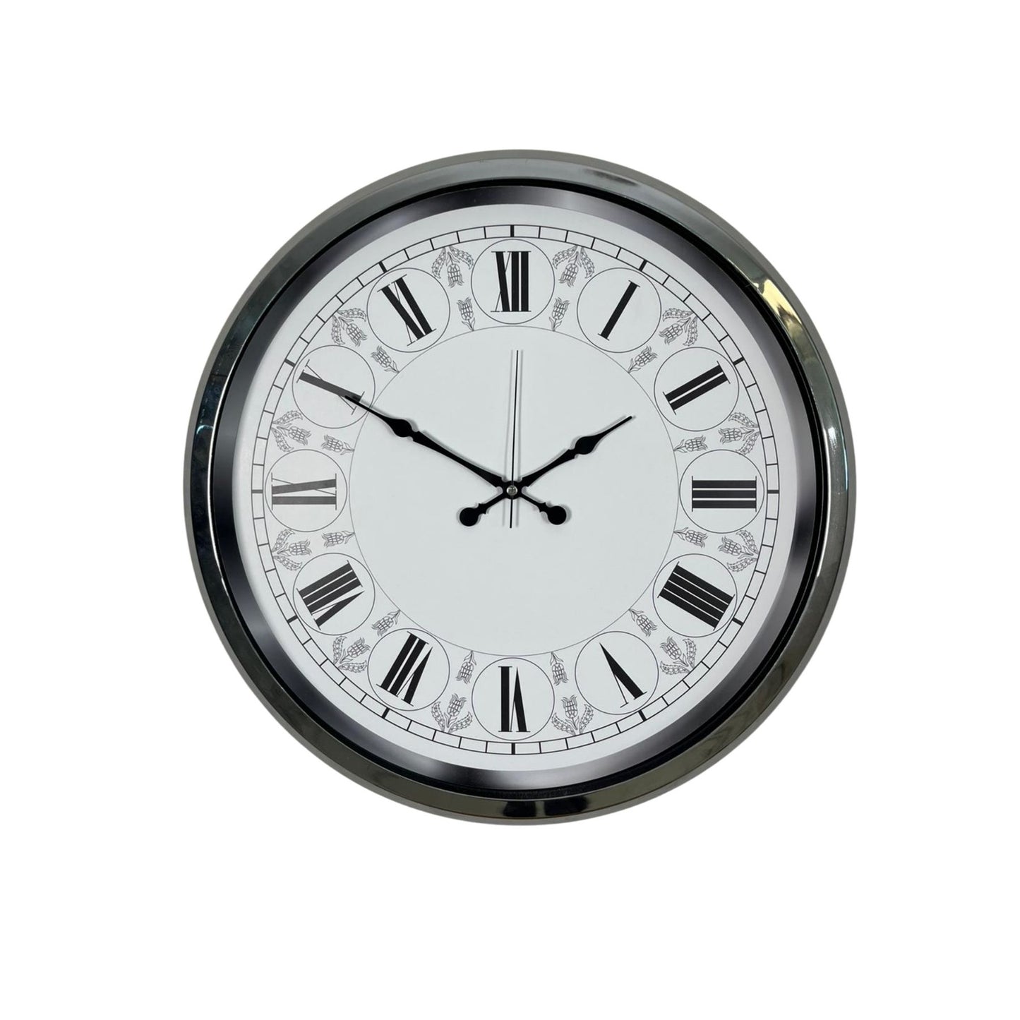 Krom Majestic 52 Cm Metal Duvar Saati