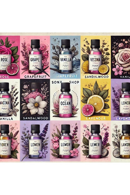 Favori 10'lu Set Esansiyel Uçucu Yağ Buhurdanlık Hava Nemlendirici Aroma Difüzörü Kokusu Esans