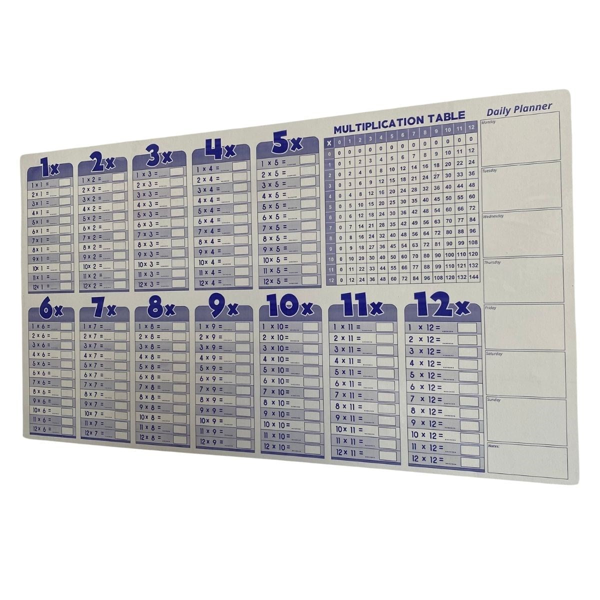 BUFFER® Statik Akıllı Kağıt Ingilizce Çarpım Tablosu 100x56 Cm