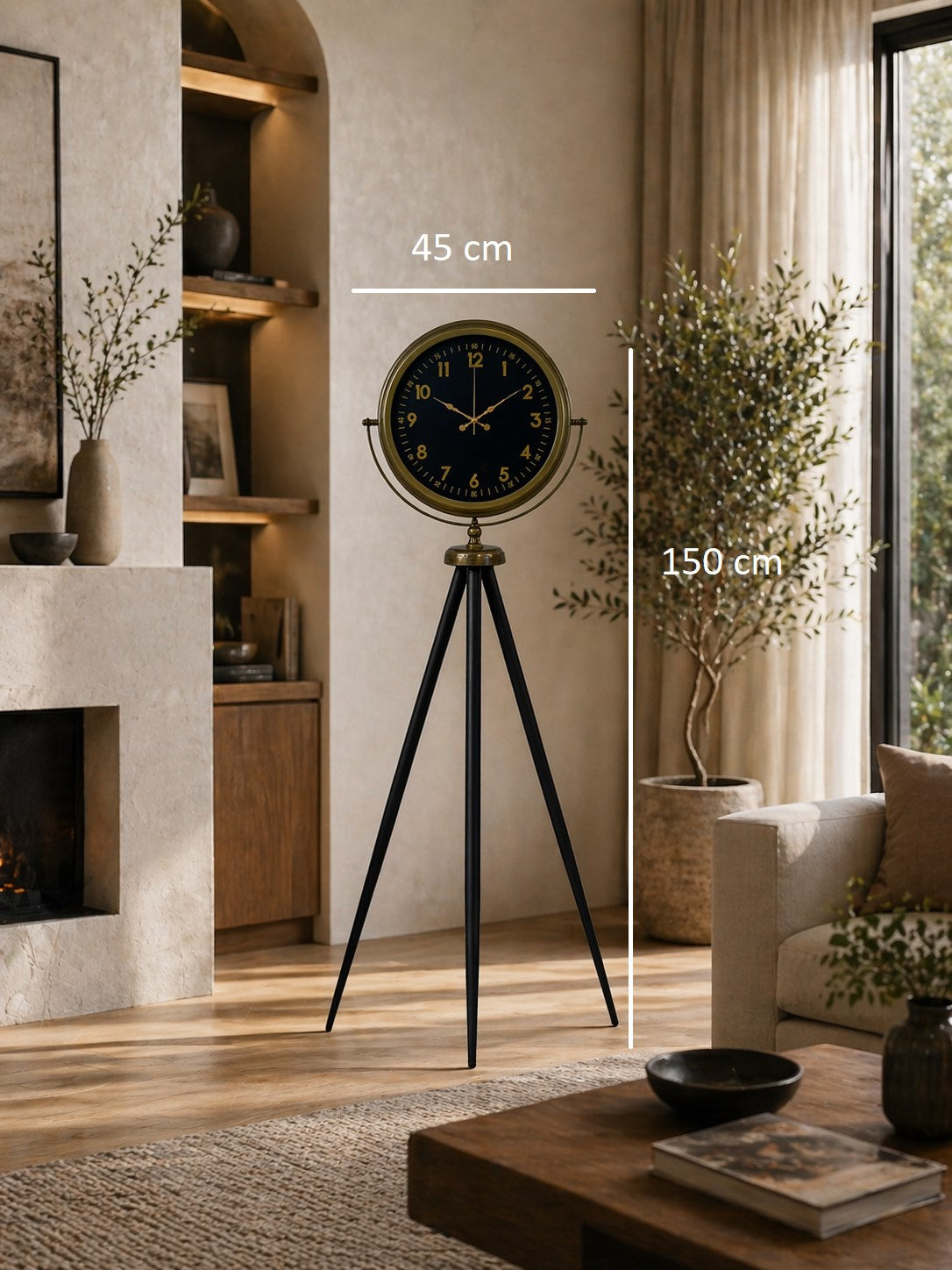 Retro Luxury Tripod Ayaklı Saat