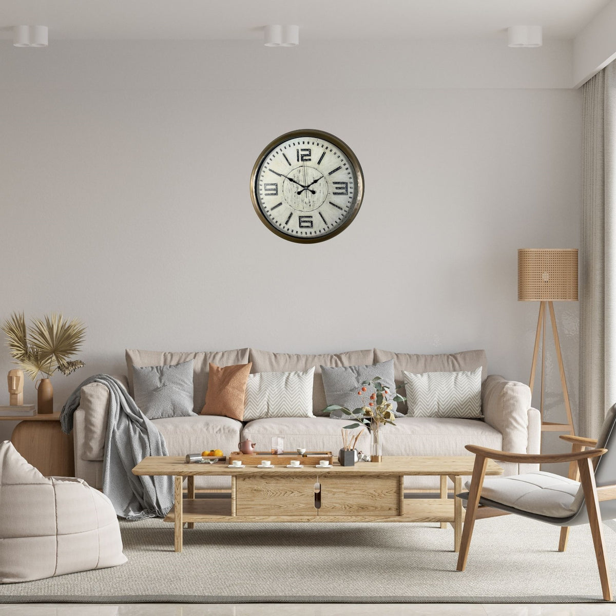 Eskitme Royal 40 Cm Metal Duvar Saati