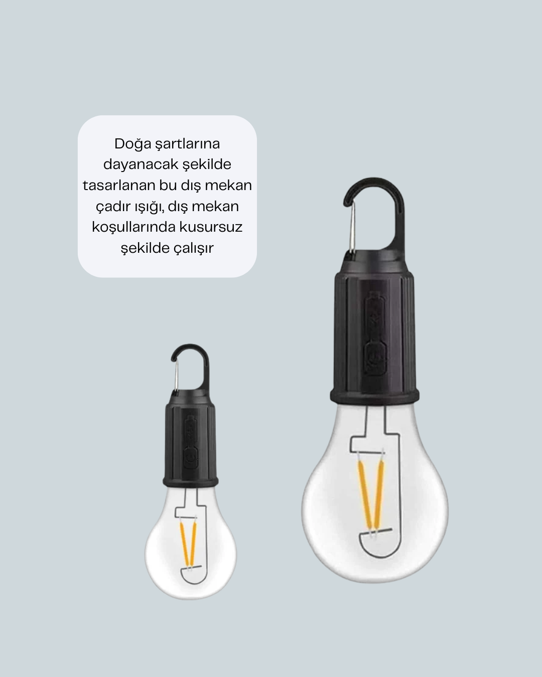 Taşınabilir Sıcak Işık Yayan Kamp Lambası