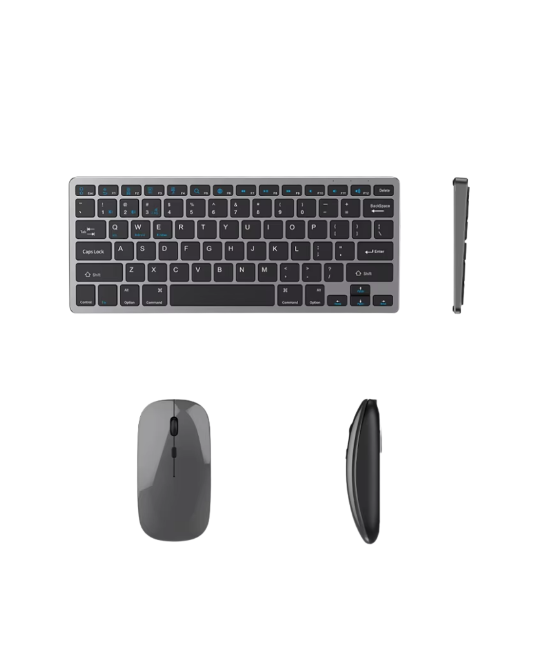 Bluetooth ve 2.4G Destekli Kablosuz Klavye Mouse Seti Şarj Edilebilir