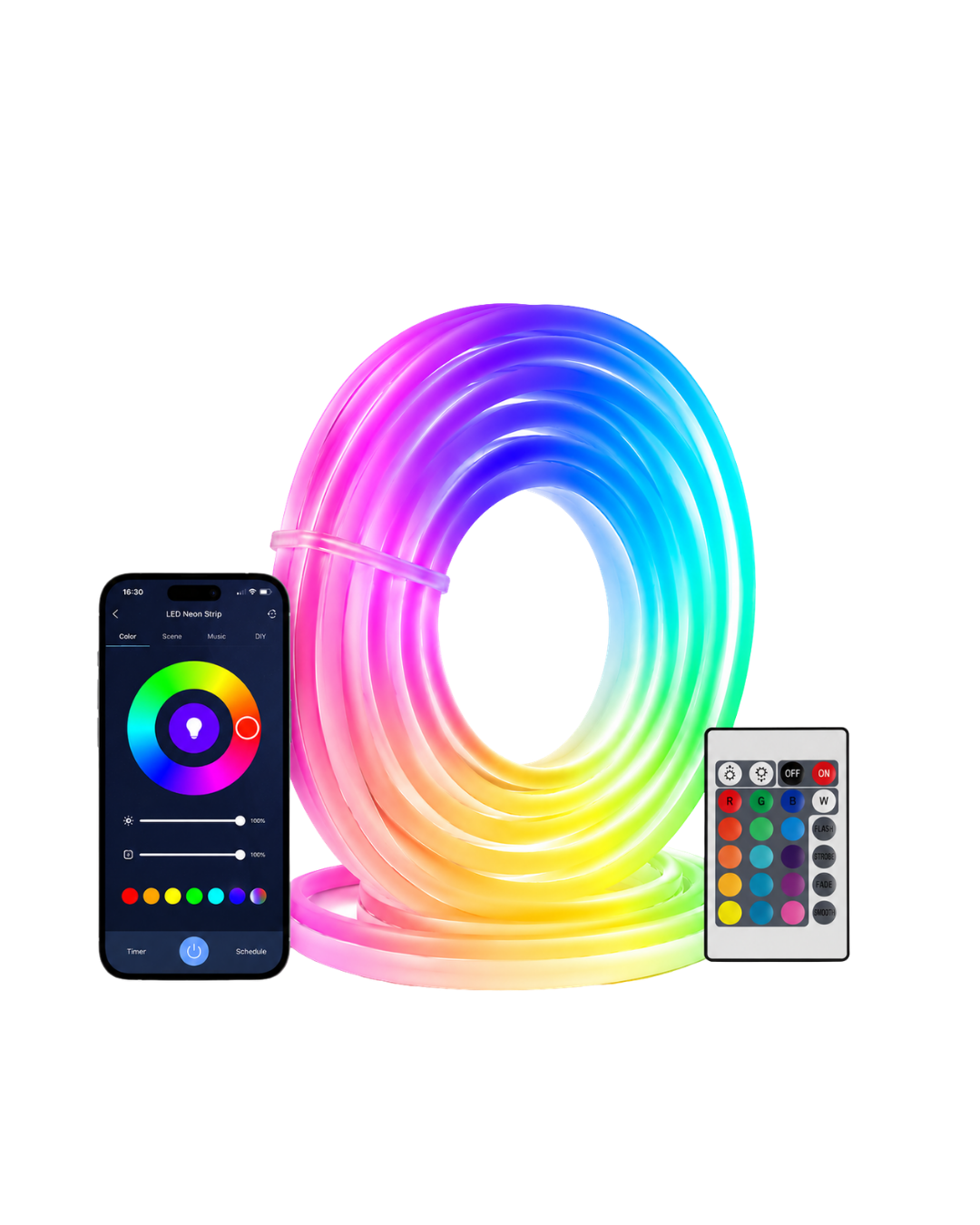 USB Girişli RGB Neon Şerit Led TV Oda Masa Dekor Işığı