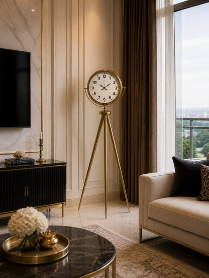Gold Tripod Ayaklı Lüks Saat