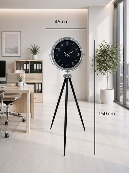 Krom Zarif Tripod Ayaklı Saat