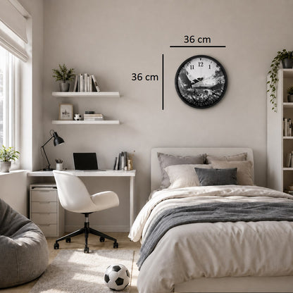 Siyah Efsane Kartal Taraftar Temalı 36 x 36 Cm Duvar Saati