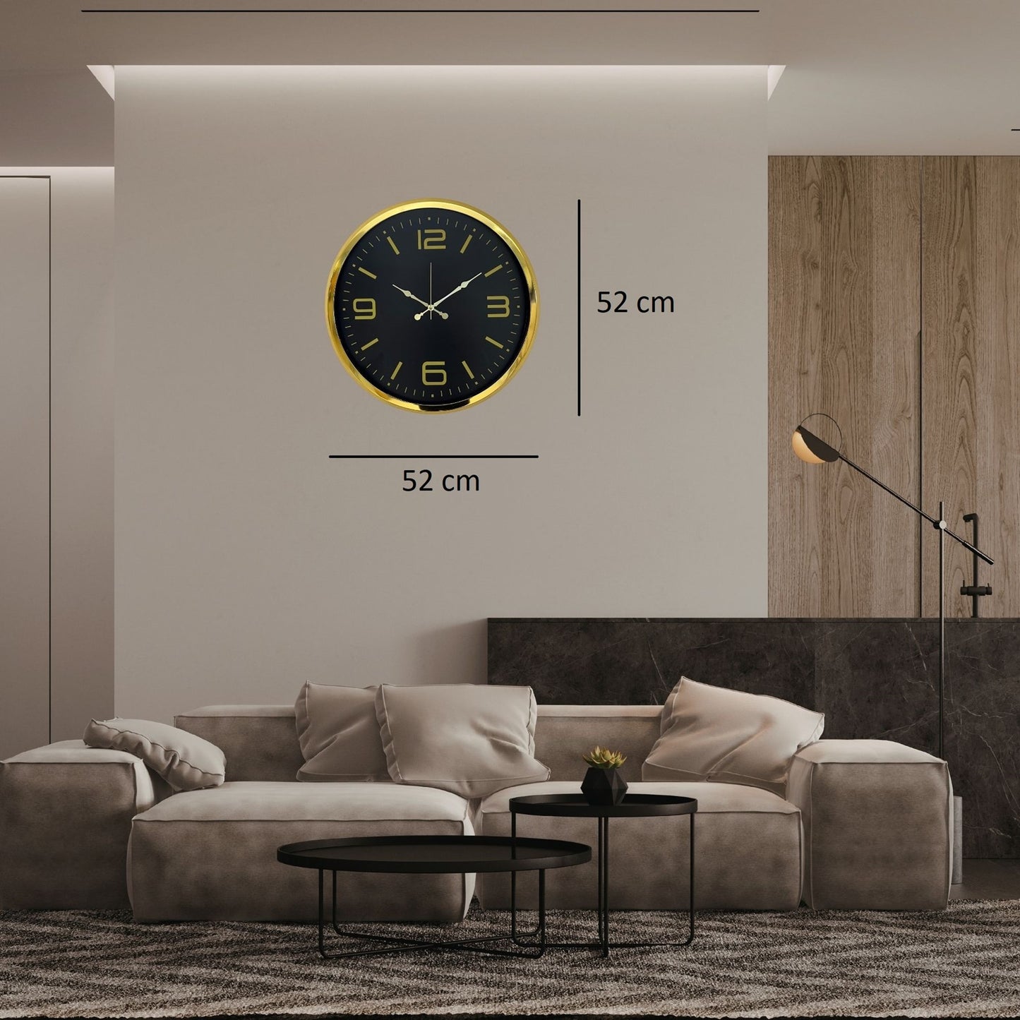 Auro Gold 52 x 52 Cm Duvar Saati