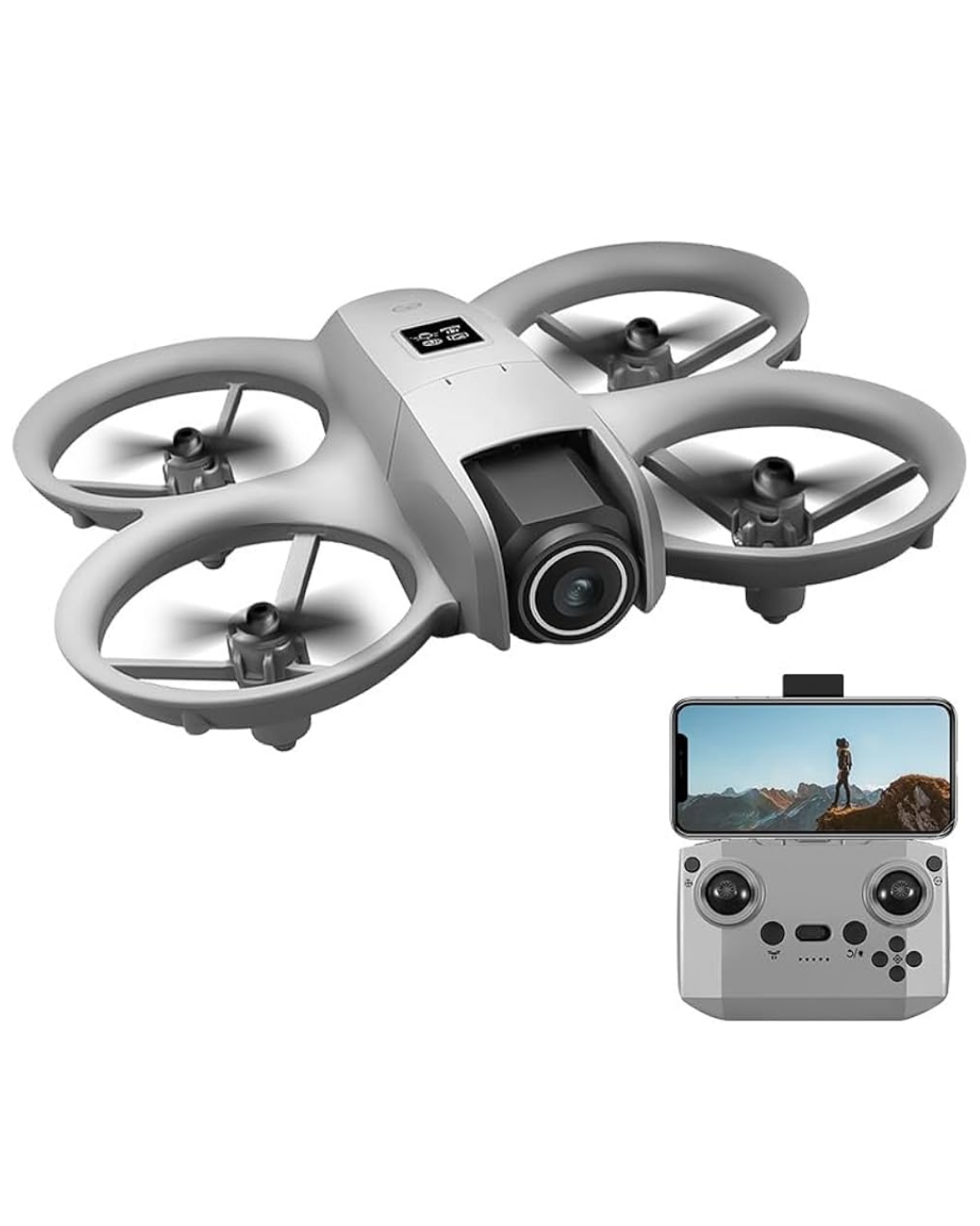Işıklı Mini Drone Uzun Şarj Süreli ve Yedek Pervane Setli