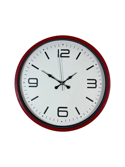 36 Cm Kırmızı Modern Dekoratif Duvar Saati