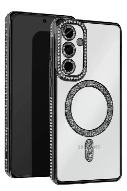 Samsung Galaxy S25 FE Joke Simli Magneticsafe Kılıf - Siyah