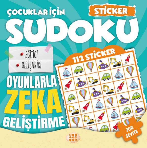 Çocuklar için Sudoku - Sticker Hediyeli Zor Seviye 1