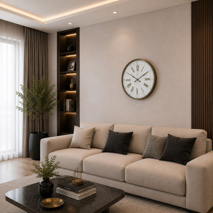 Eskitme Royal Ivory 52 x 52 Cm Duvar Saati