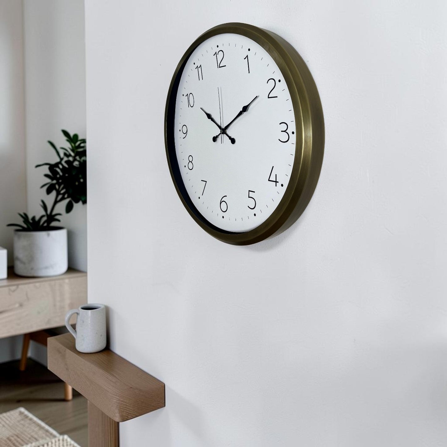 Eskitme Sade Dekoratif 52 x 52 Cm Duvar Saati