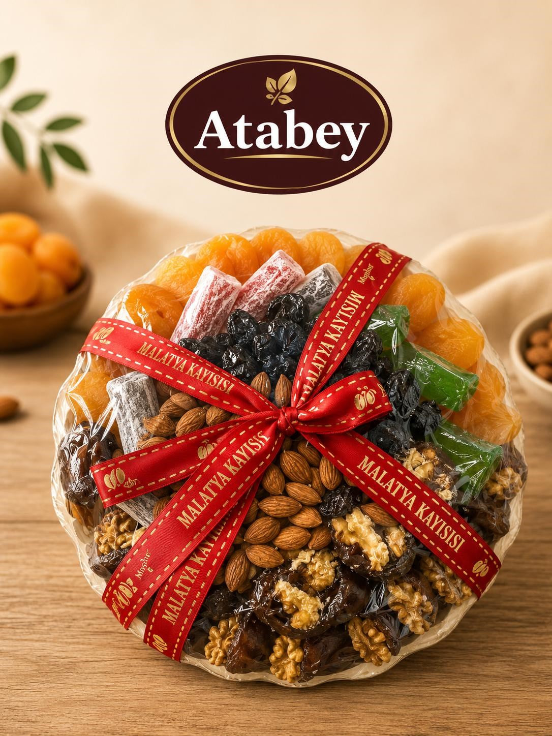 Hediyelik Kayısı Tabağı – 1 kg | Premium Karışık Malatya Kuru Kayısı Tabağı