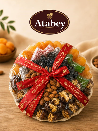Hediyelik Kayısı Tabağı – 1 kg | Premium Karışık Malatya Kuru Kayısı Tabağı