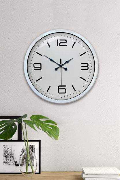 40 cm Beyaz Metal Modern Duvar Saati