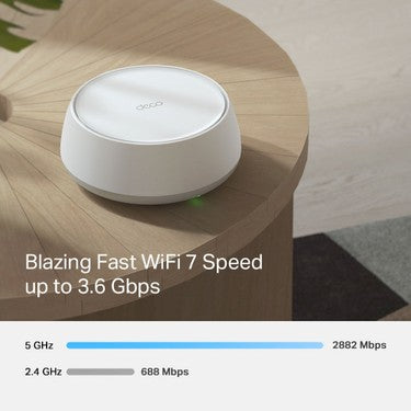 TP-Link Deco BE25 (1-Pack) | Wi-Fi 7 Mesh Sistemi | BE3600 Mbps Hız | Fiber Uyumlu | Çift Bant