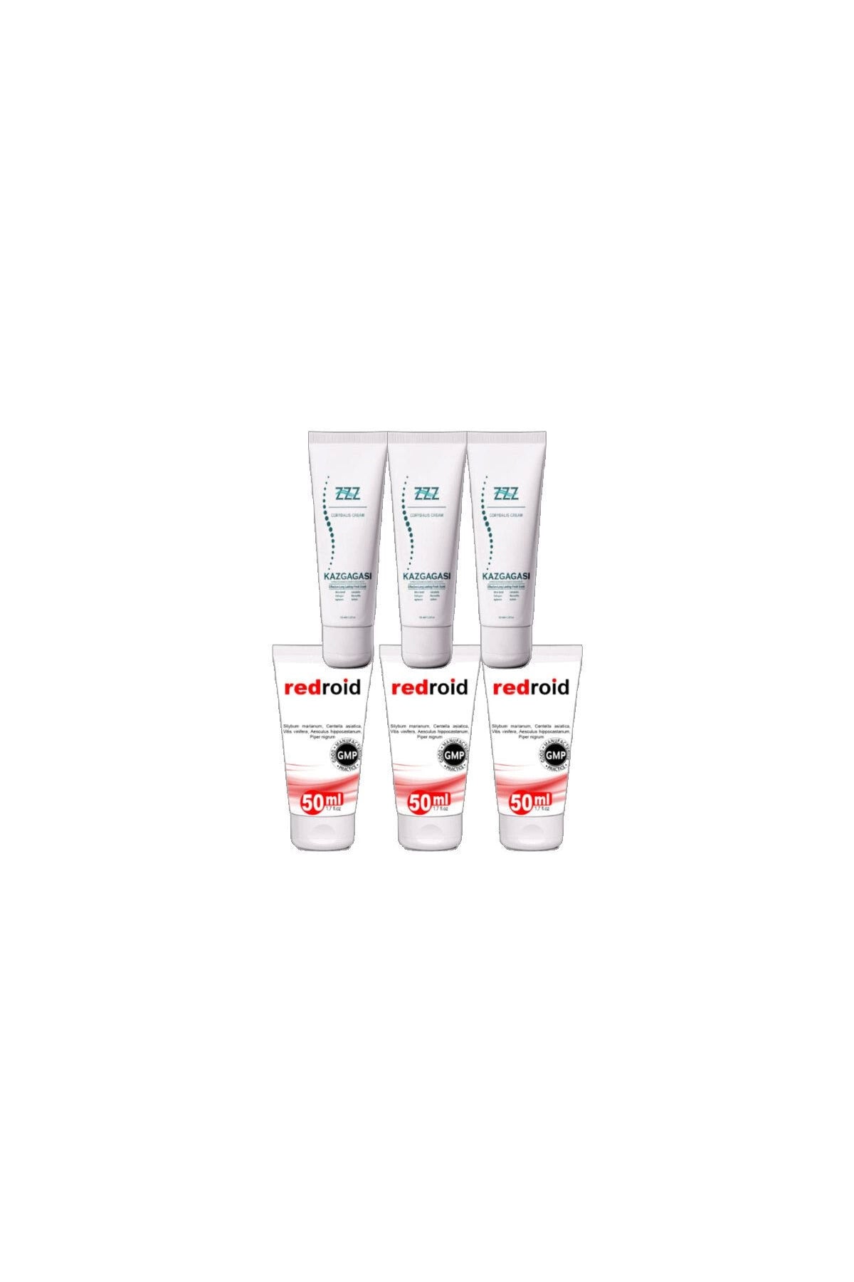 Kaz Gagası Kremi 3x100 ml Rahatlatıcı +Redroid Rahatlatıcı Krem 3x50 ml