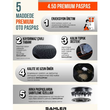 BYD Seal U Dm-i 2024+ Uyumlu 4.5D Premium Havuzlu Paspas