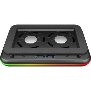 Siyah 120mm RGB Aydınlatmalı 5 Modlu 2 Fanlı Notebook Soğutucu
