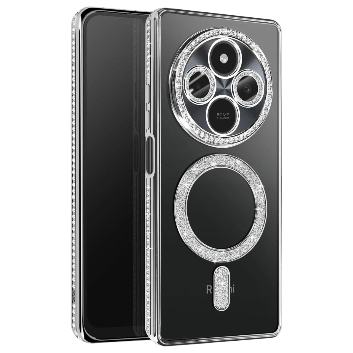 Redmi 14C Joke Simli Magneticsafe Kılıf - Gümüş