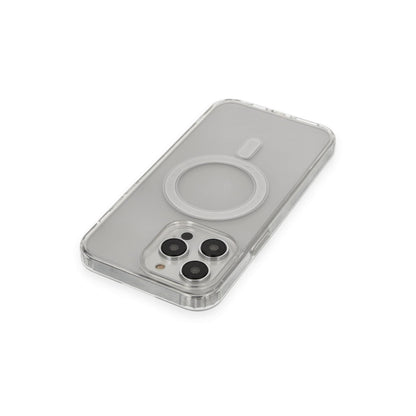 iPhone 14 Pro Kılıf Matte Şeffaf Magneticsafe - Şeffaf