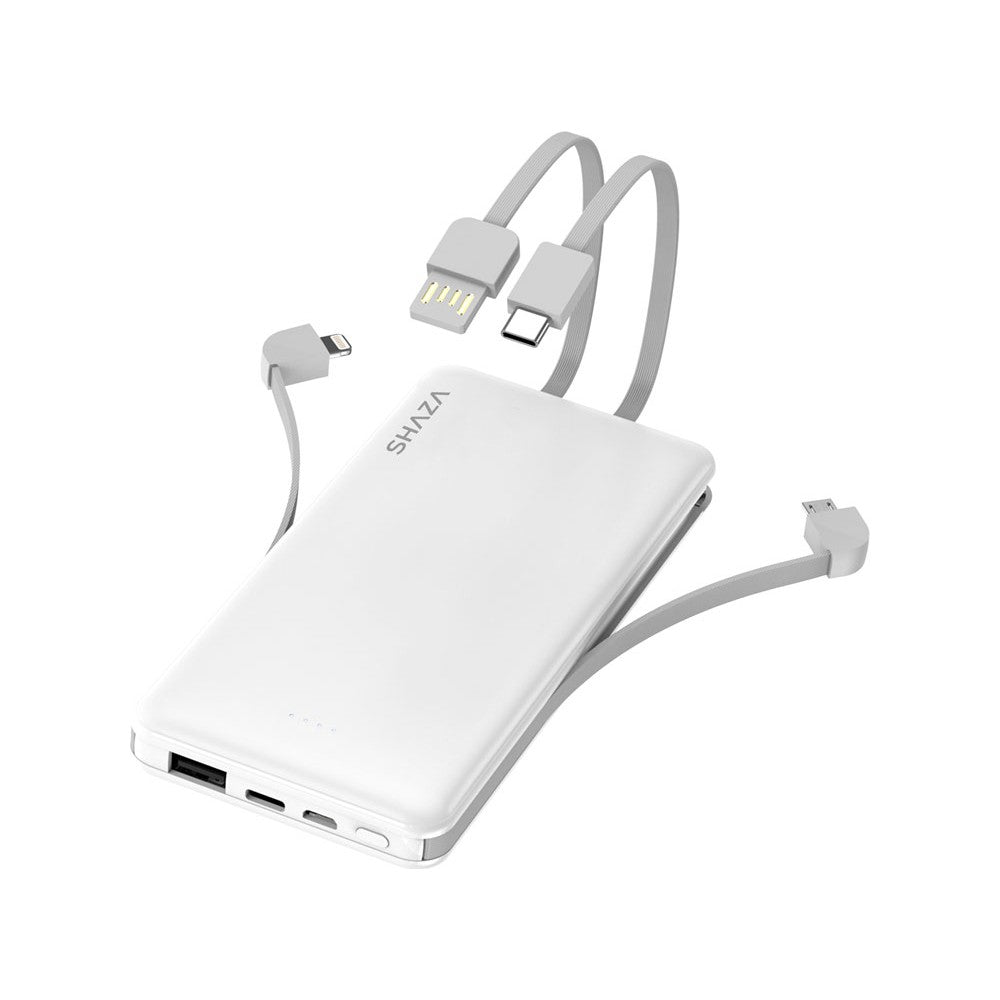 Kendinden Kablolu Taşınabilir Şarj Cihazı ile 10.000 Mah Güç