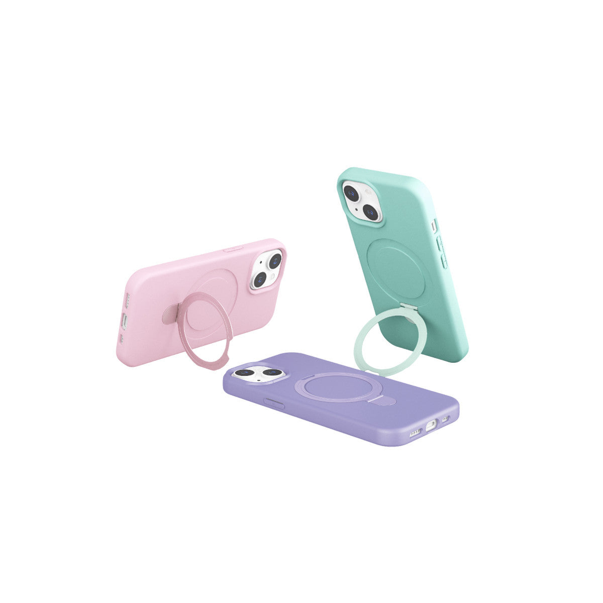 iPhone 15 Plus Regal Magsafe Standlı Kapak - Çöl Titanyum