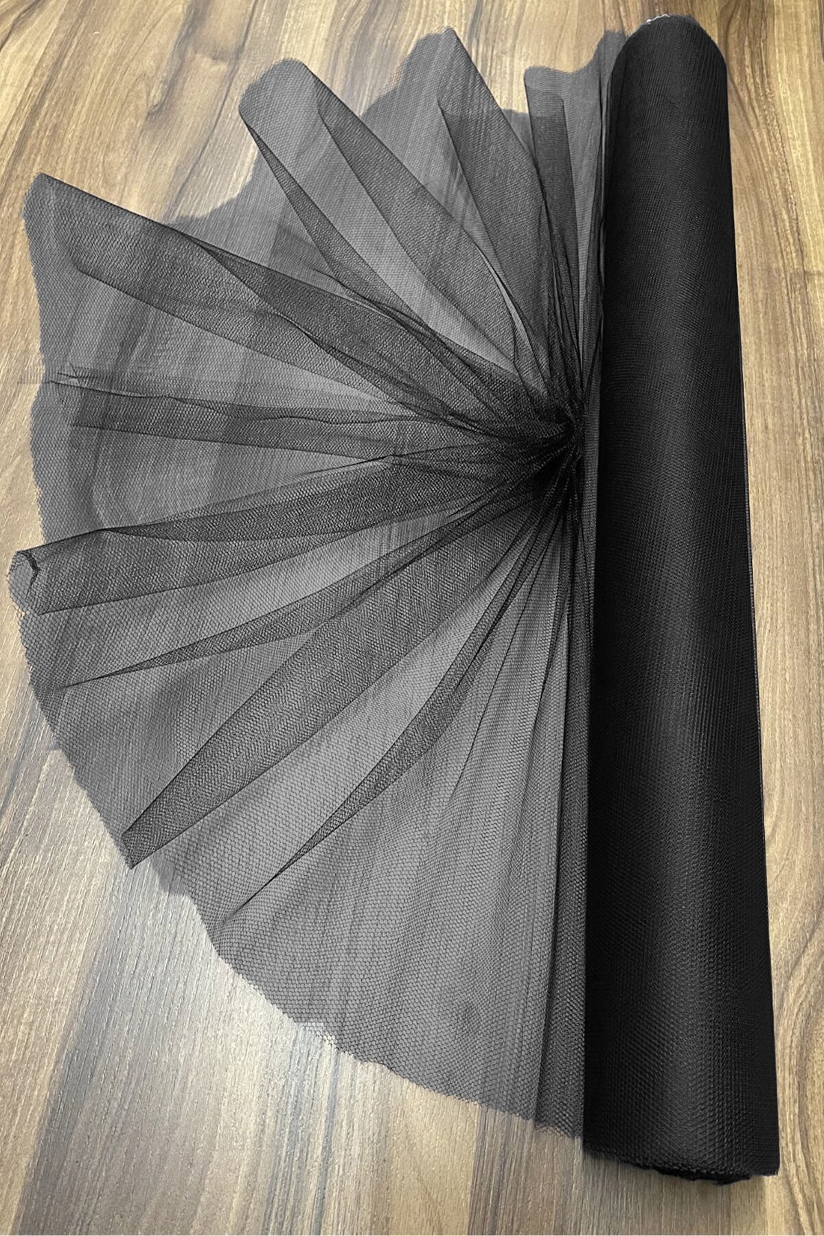 Bohça Süsleme Tülü, Nişan Bohça Süsü, Kapı Süsü Tülü, Doğum Günü Tülü 100x300cm, Siyah Tül Süsleme