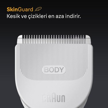 Su Geçirmez Vücut Tıraş Makinesi, 6 Aksesuar ile Kullanıma Hazır