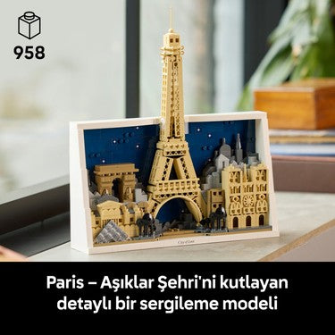 Paris Simgeleri Yapım Seti - Yetişkinler için Şık Dekoratif Model