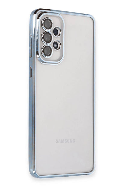Galaxy A73 5G Kılıf Razer Lensli Silikon - Açık Mavi