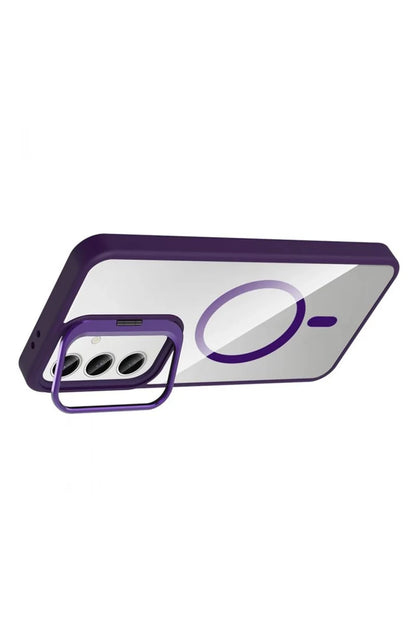 Galaxy S24 FE Remim Lensli Magsafe Standlı Kapak - Derin Mor