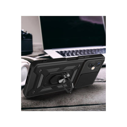 Hot 30 5G Kılıf Pars Lens Yüzüklü Silikon - Gümüş