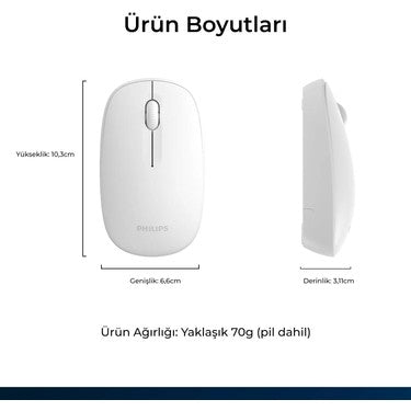 Kablosuz Optik Mouse - 1600 DPI Hassasiyet