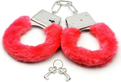 HGüneyli Kırmızı Peluş Kelepçe