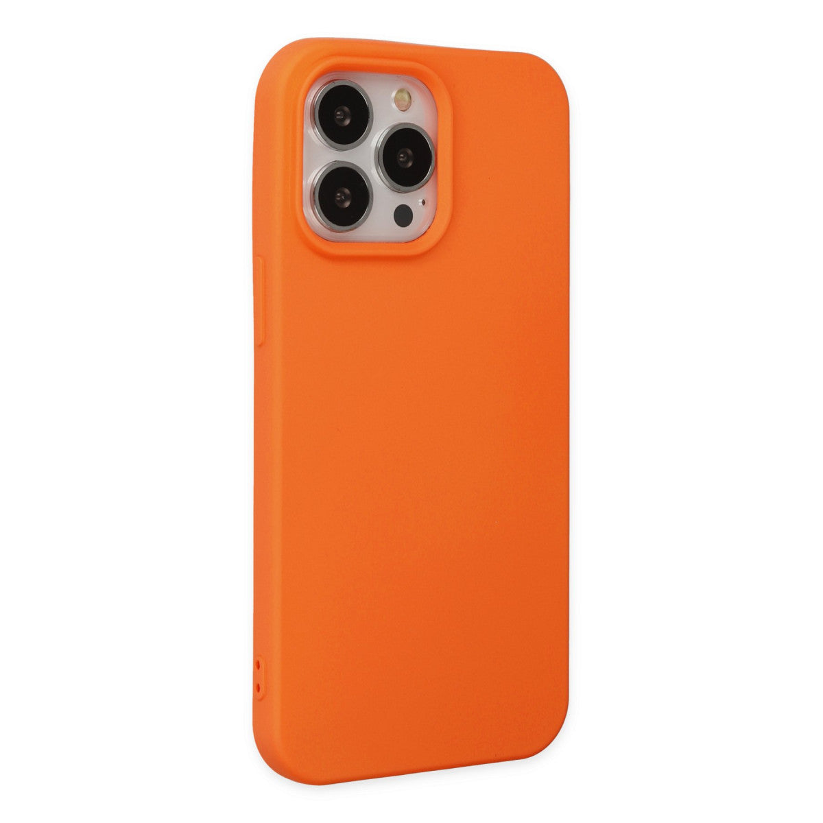 iPhone 14 Pro Kılıf Nano içi Kadife Silikon - Turuncu