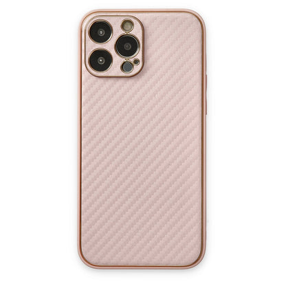 iPhone 13 Pro Kılıf Coco Karbon Silikon - Pembe