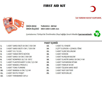 Büyük Boy İlk Yardım Seti First Aid Kit (5643)