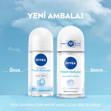 Kadın Roll-on Deodorant 50ml, 72 Saat Koruma ile