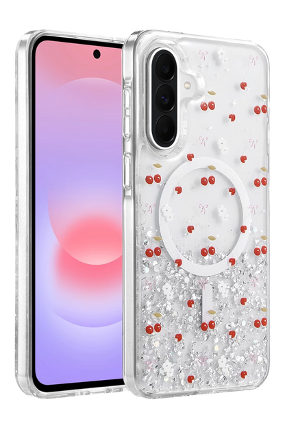 Onegif Galaxy A57 5G Misk Simli Magsafe Kapak - Desen 5