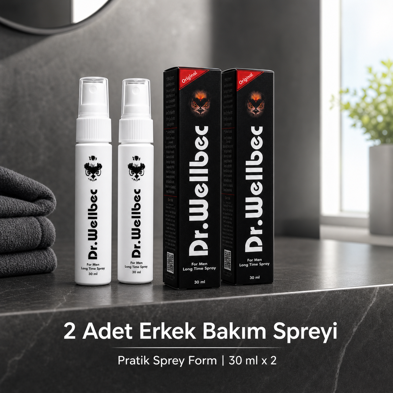 Dr. Wellbec Erkek Kişisel Bakım Spreyi 30 ml 2 Adet