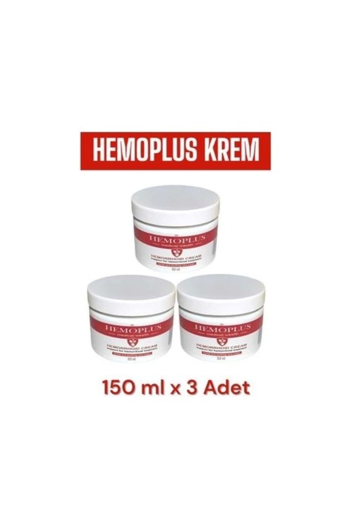 Hemoplus Rahatlatma Bakım Kremi 150 ml x 3 Adet