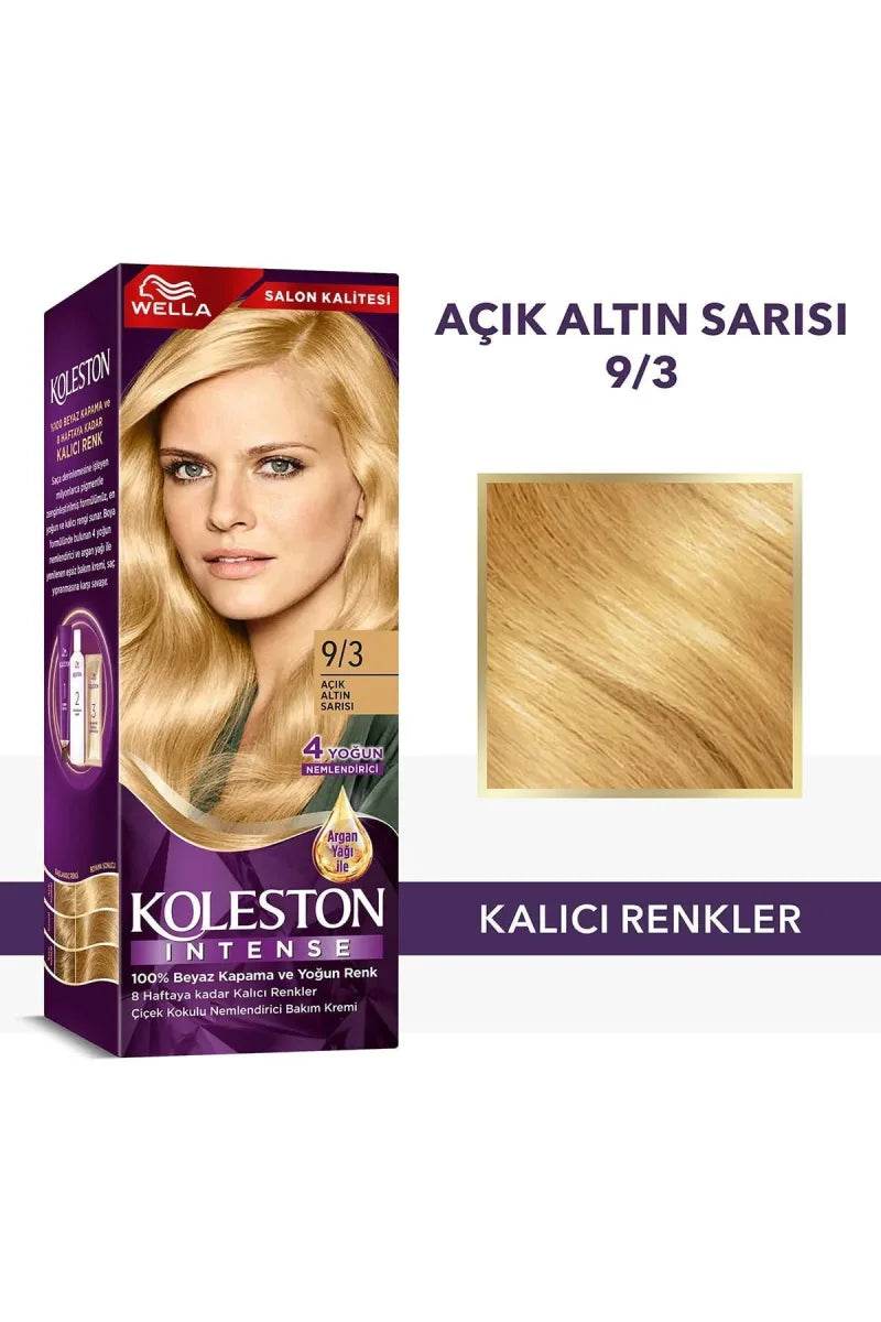 KOLESTON İNTENSE SAÇ BOYASI - 9/3 AÇIK ALTIN SARISI