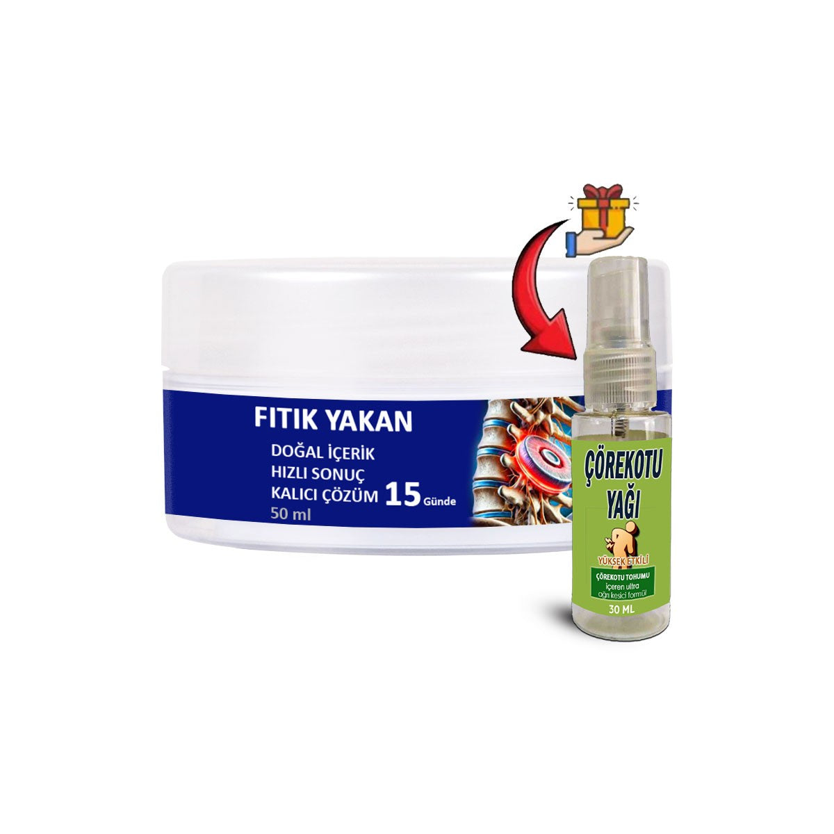 FıtıkYakan 1 Tane 50 ml Krem + Çörek Otu Yağı