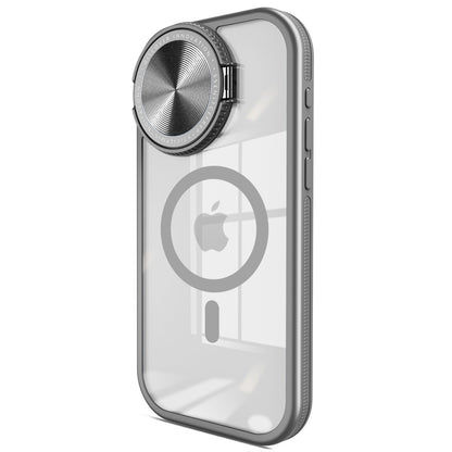 iPhone 15 Pro Max Kılıf Teleskop Lens Magsafe Silikon Kapak - Titan Gri