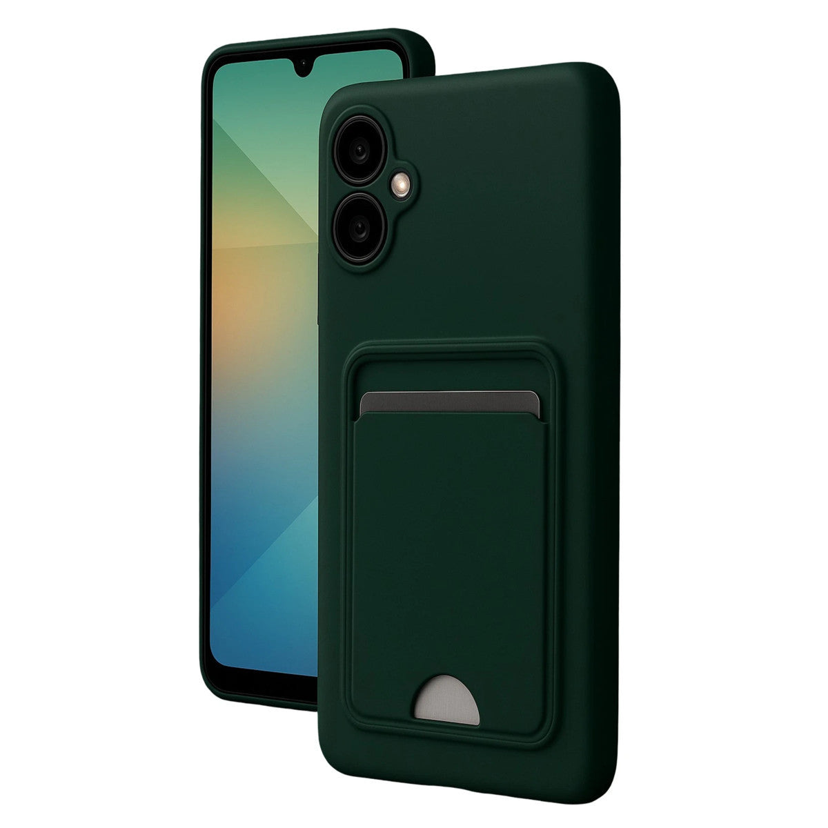 Galaxy A07 4G Kelvin Kartvizitli Silikon - Koyu Yeşil
