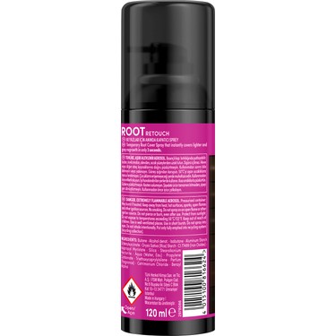 Sprey Boya Siyah 120ml, Kök Retouch için Pratik Çözüm