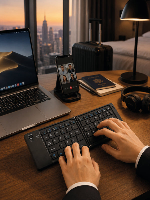Katlanır Bluetooth Klavye Telefon Tablet Laptop Uyumlu Kablosuz Klavye